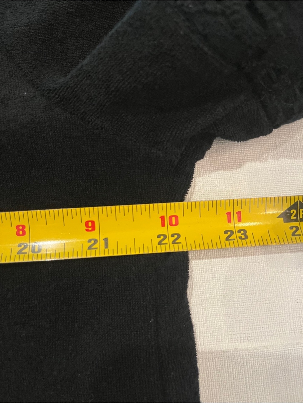 Classic Black Lace-Trim terrycloth zippered cover up. GUC! - Picture 6 of 7